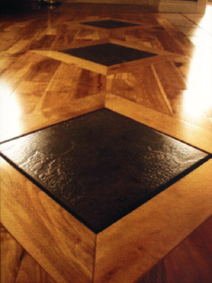 Wood Inlay Floor Tile