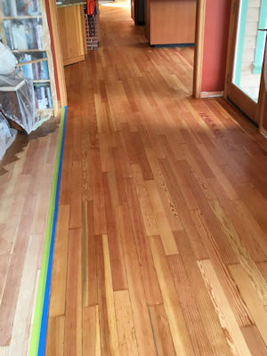 Restored Douglas fir floor